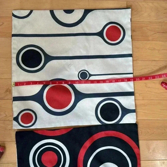 2 Modern Unique Decorative Pillow Covers about 19”x19” - Picture 4 of 8